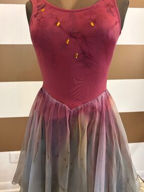 🎨 Joanna McMillan Watercolour Series • BurgundyTeal/Brown Tank Costume • S * 5